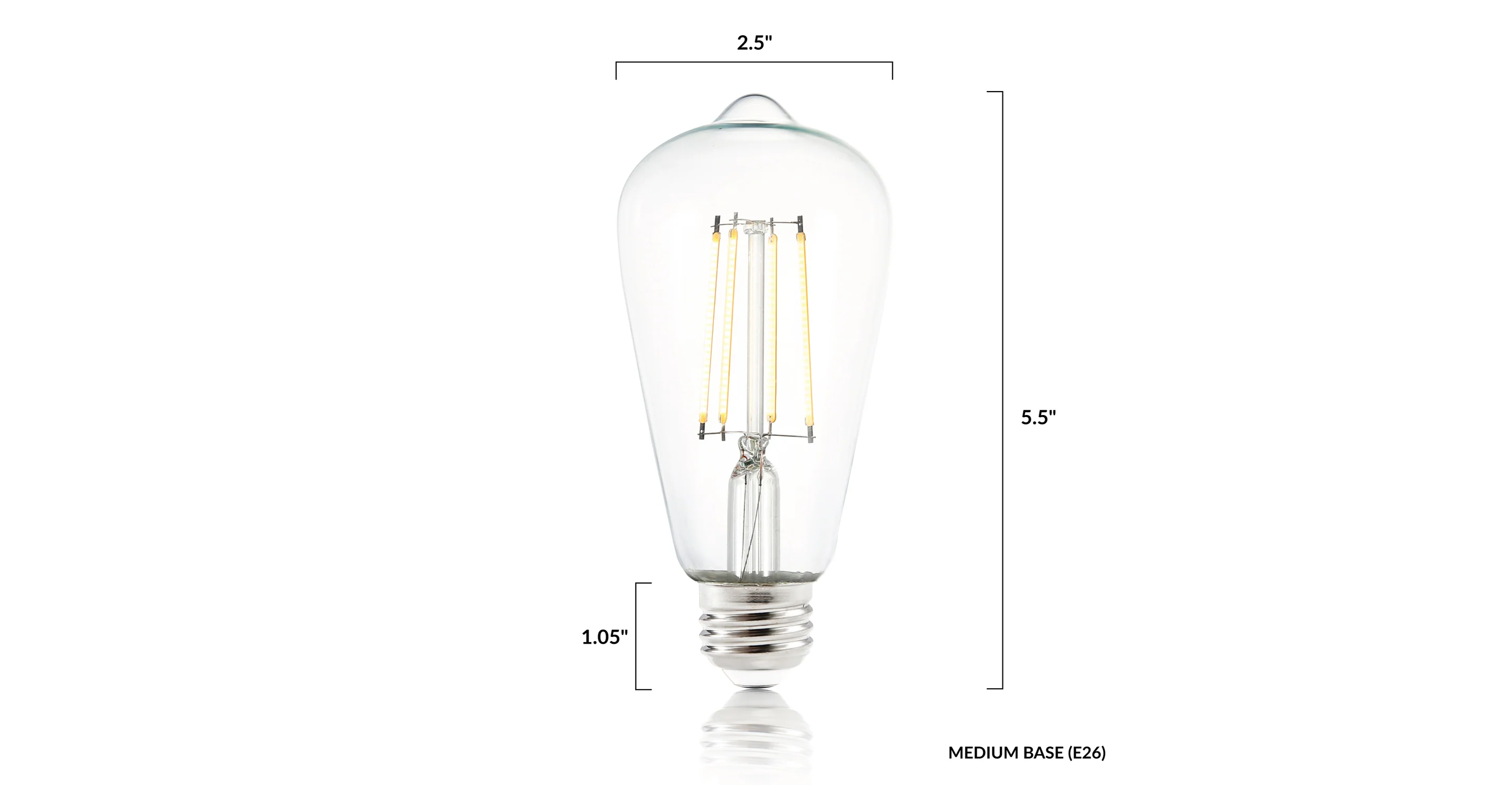 Aquella ST21 Shape LED Filament Light Bulb