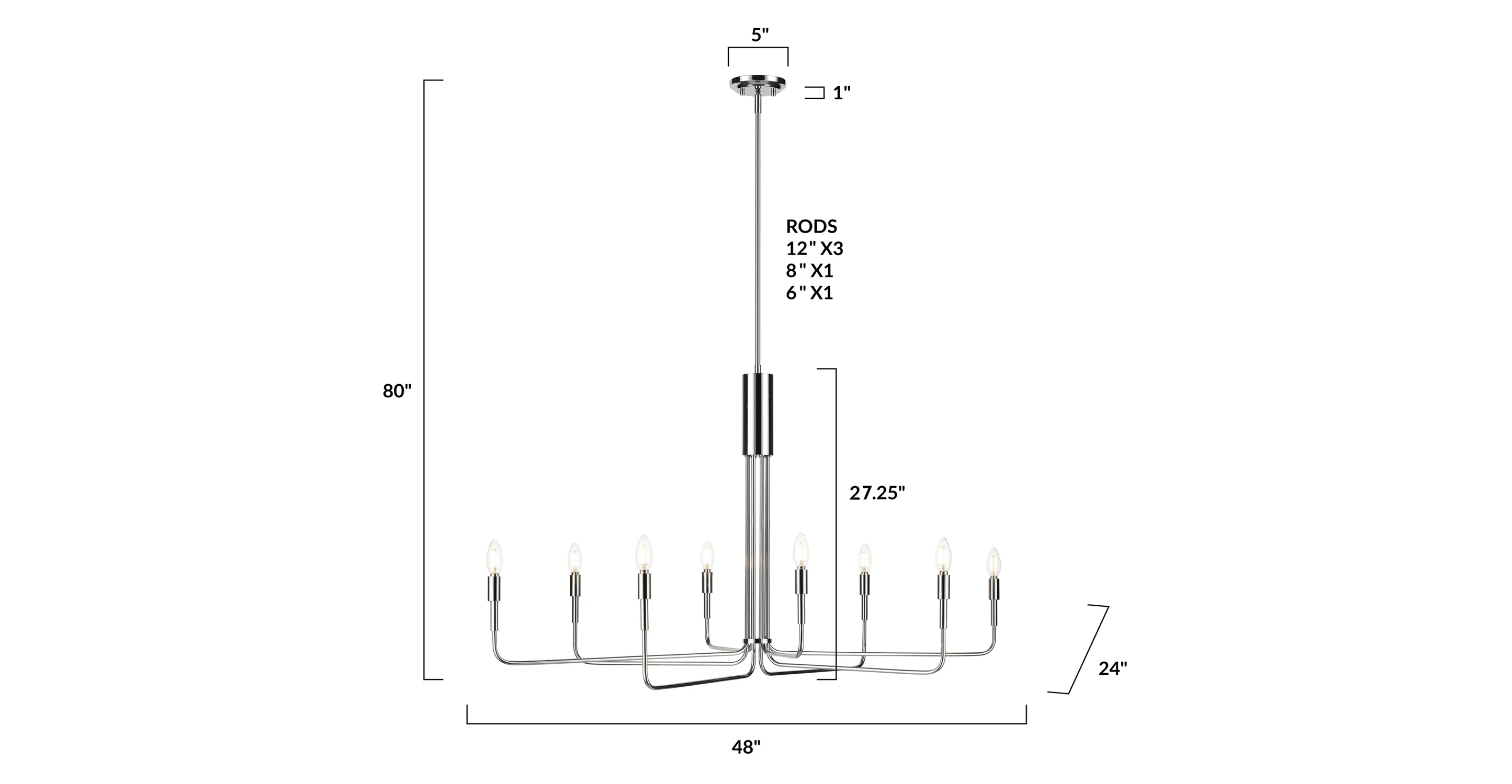 Bella 8-Light Chandelier