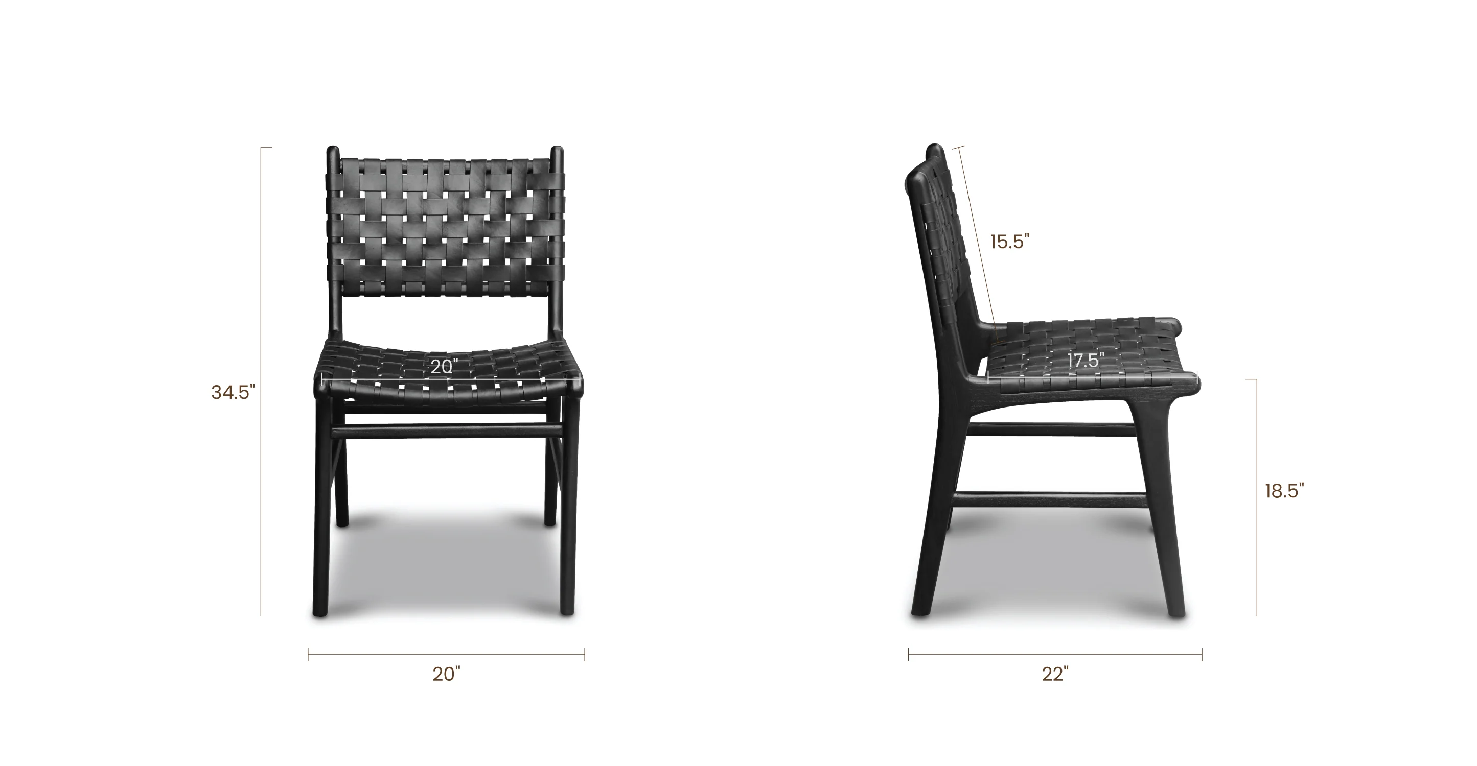 Banda Teak & Leather Dining Chair