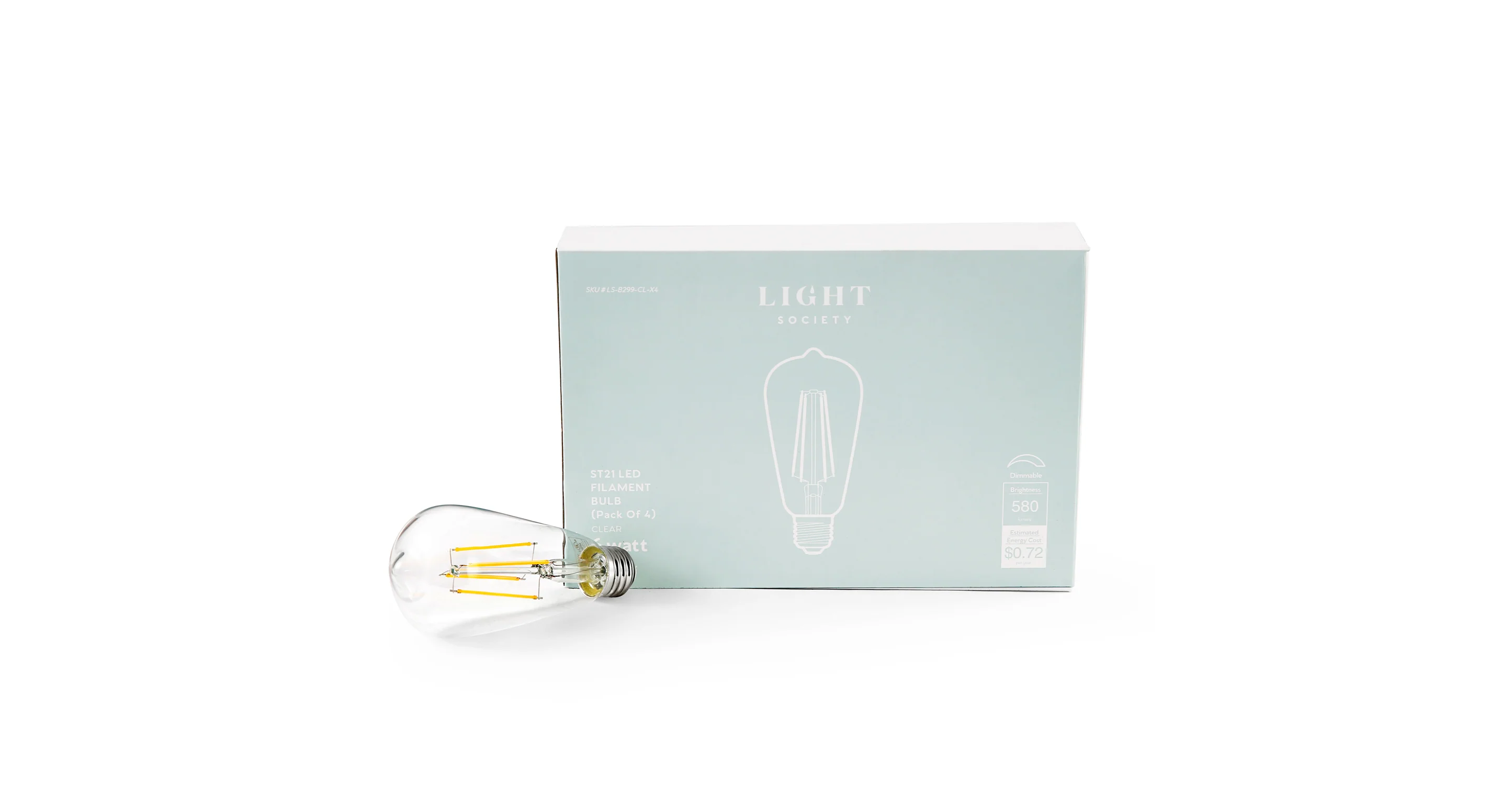 Aquella ST21 Shape LED Filament Light Bulb