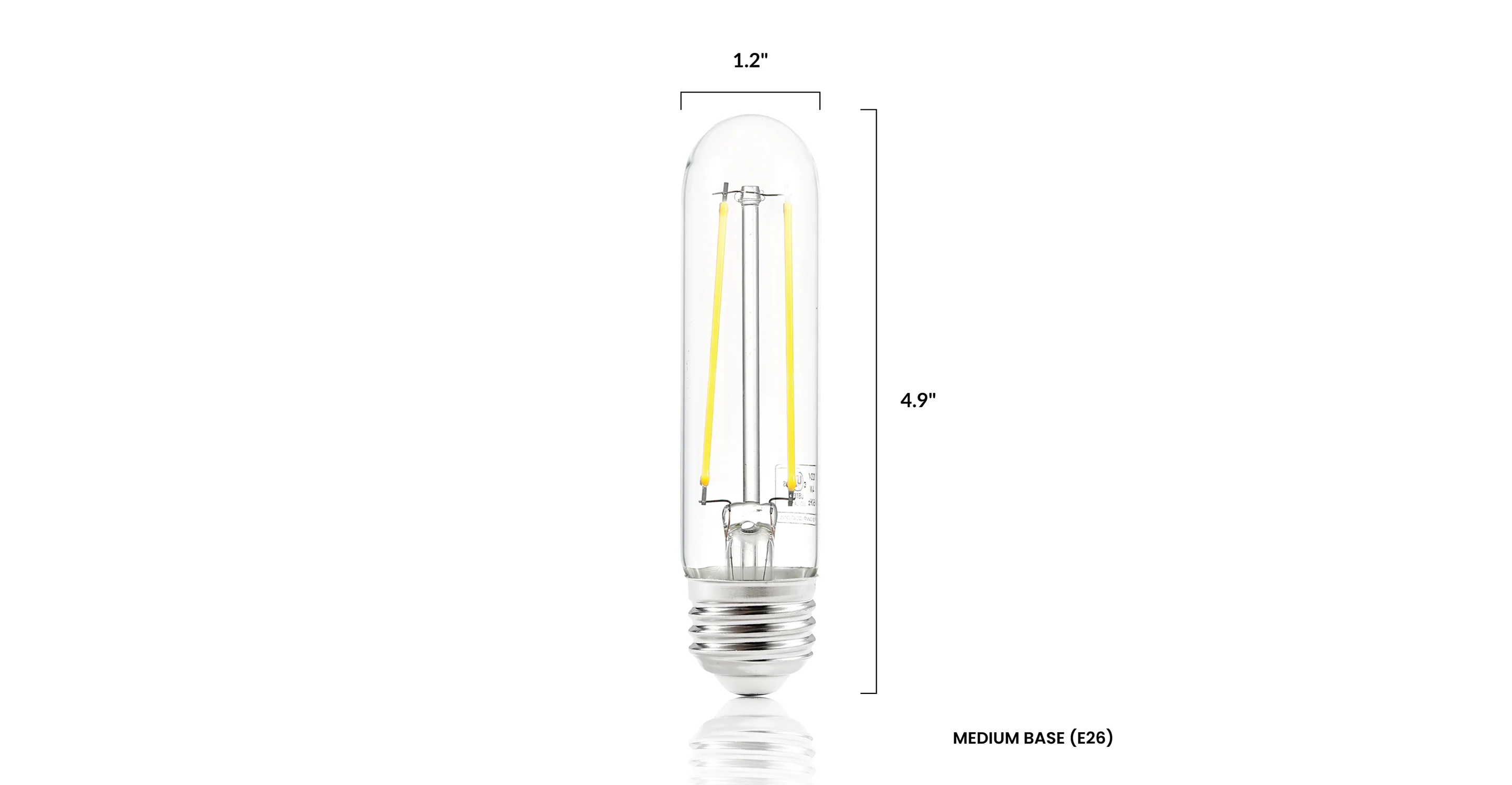 Sovana T10 / 4.9 Clear LED Filament Light Bulbs