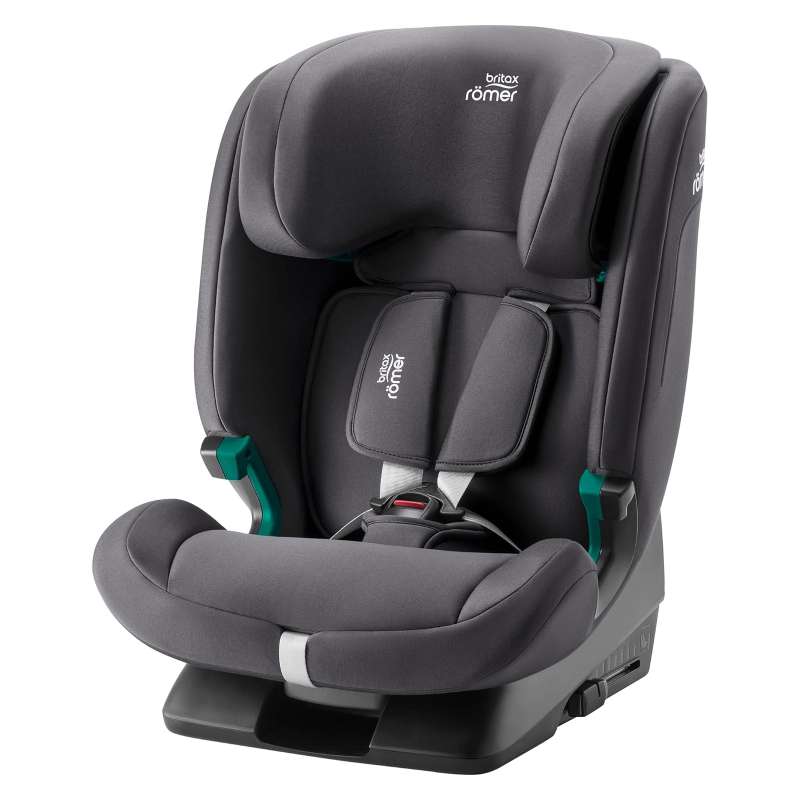 BRITAX RÖMER EVOLVAFIX Child Seat with Isofix for Children from 76-150 cm (i-Size), 15 Months - 12 Years, Midnight Grey