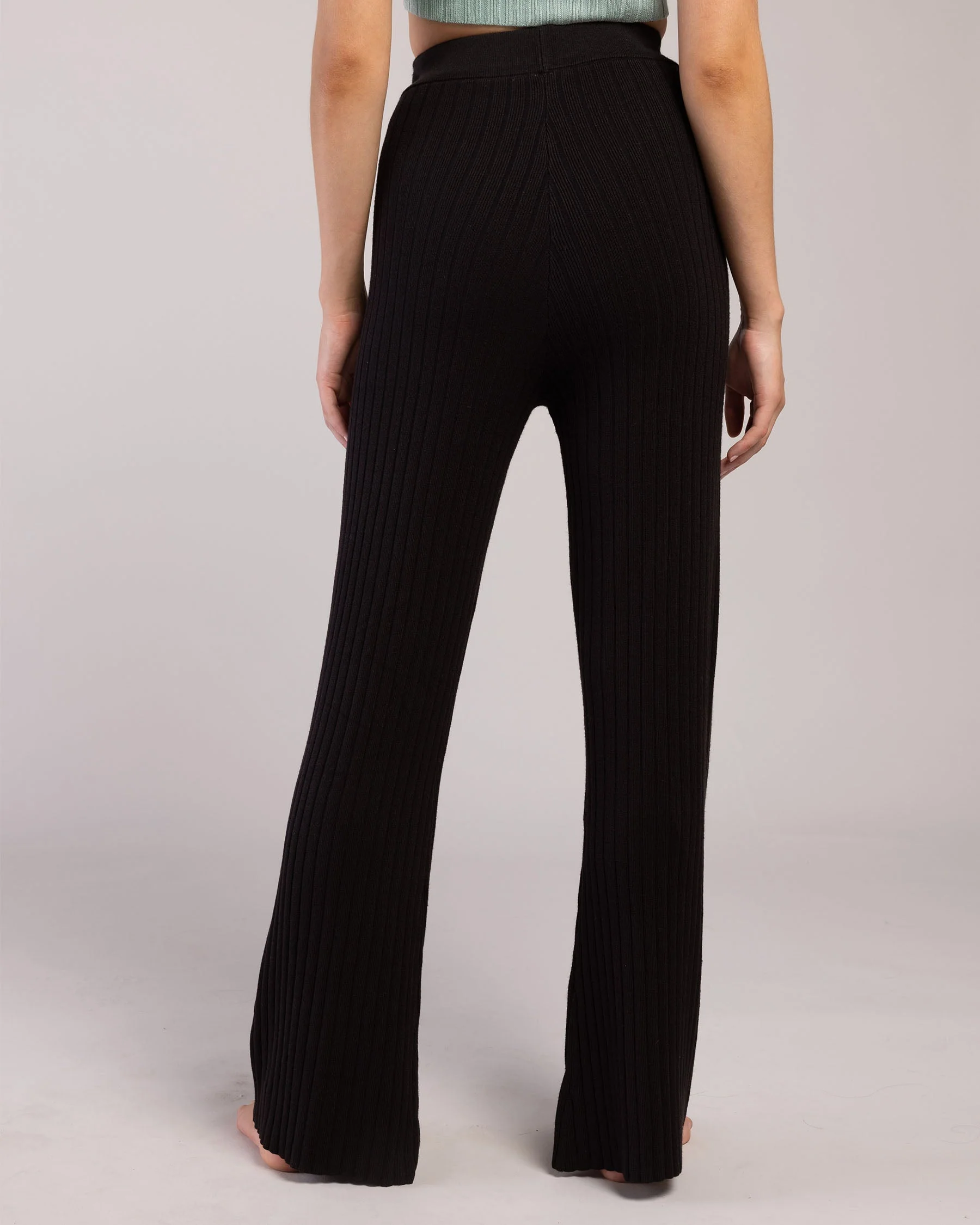 Rib Lounge Wide Leg Pant