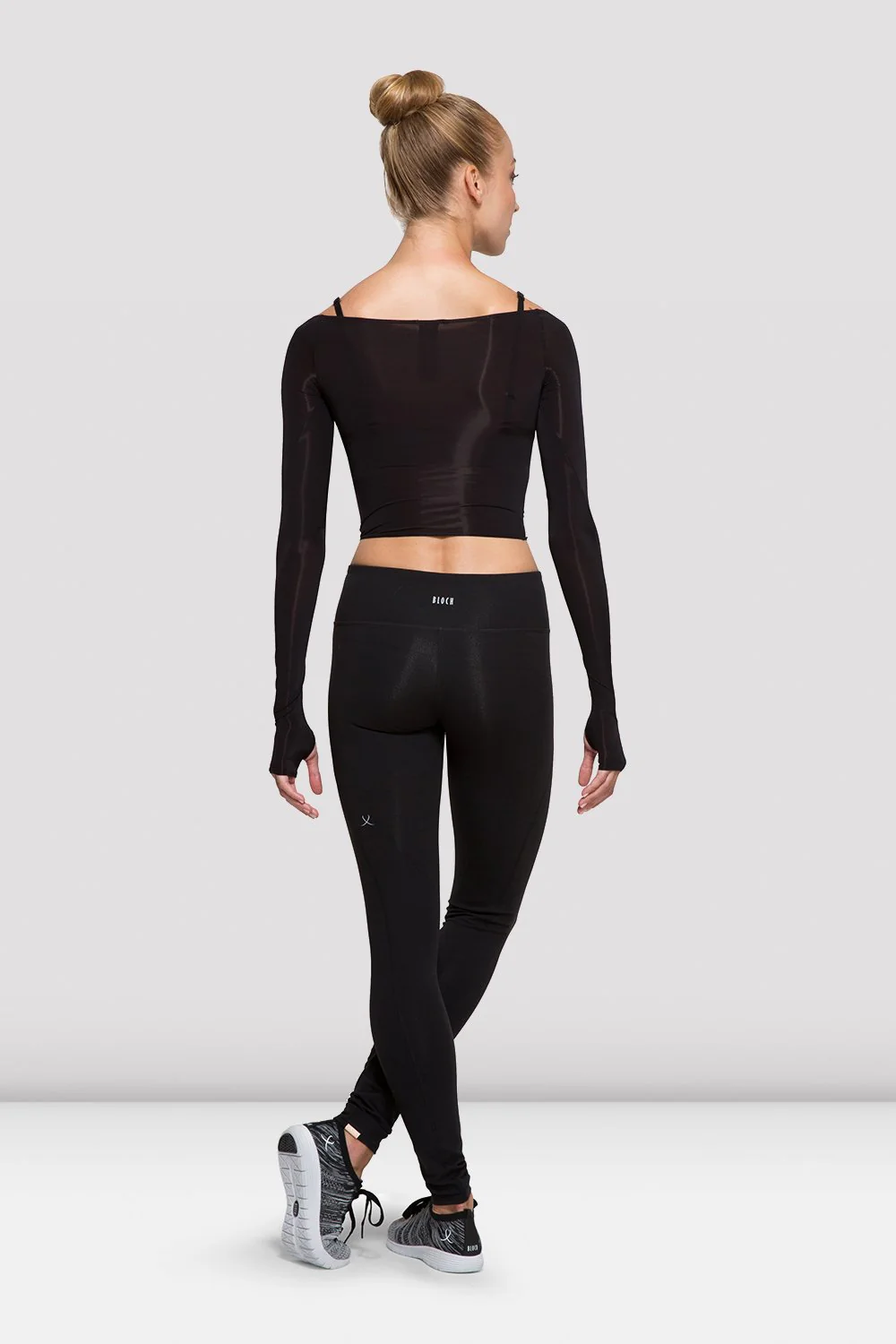 Ladies Bloch Logo Long Sleeve Crop Top