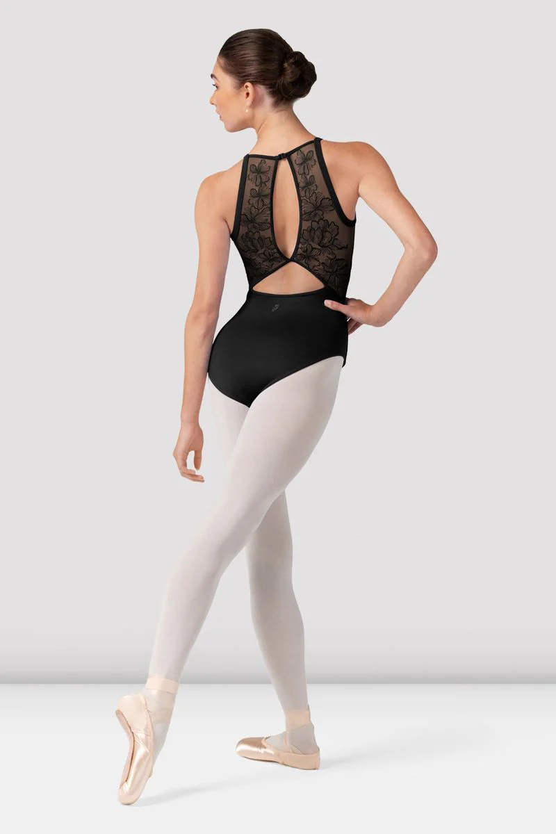 Ladies Iris Floral Halterneck Leotard