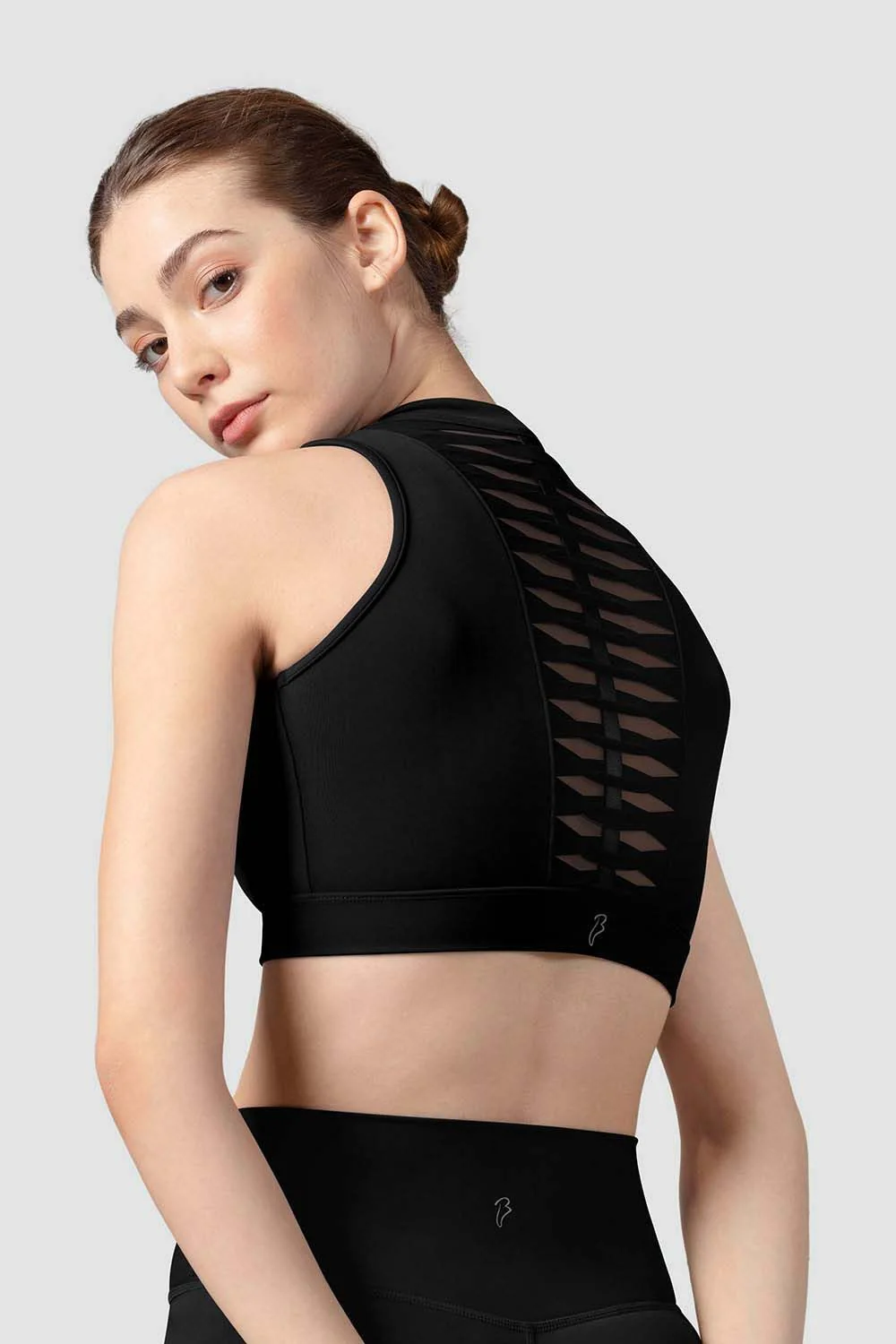 Ladies Alix Zip Front Crop Top