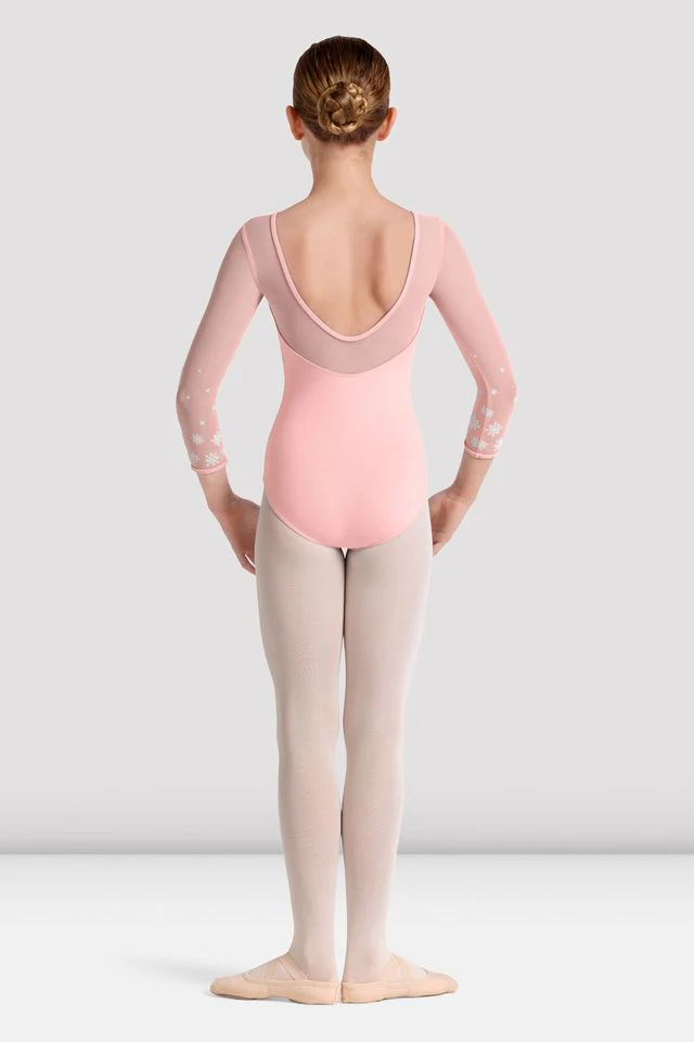 Girls Mirella Kaleidoscope 3/4 Sleeve Leotard