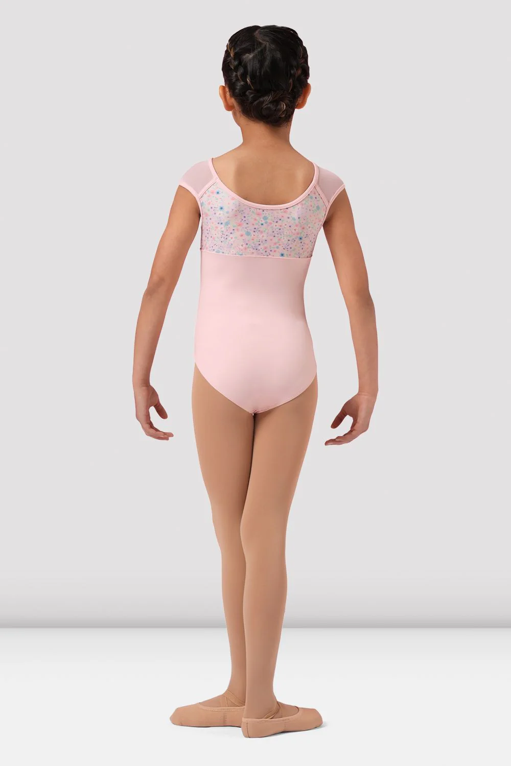 Girls Mirella Ditsy Floral Cap Sleeve Leotard