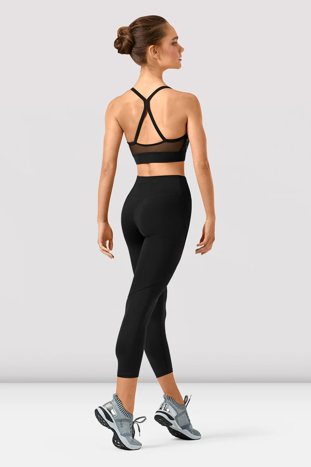 Ladies Polina Mirage Print Mesh Crop Top