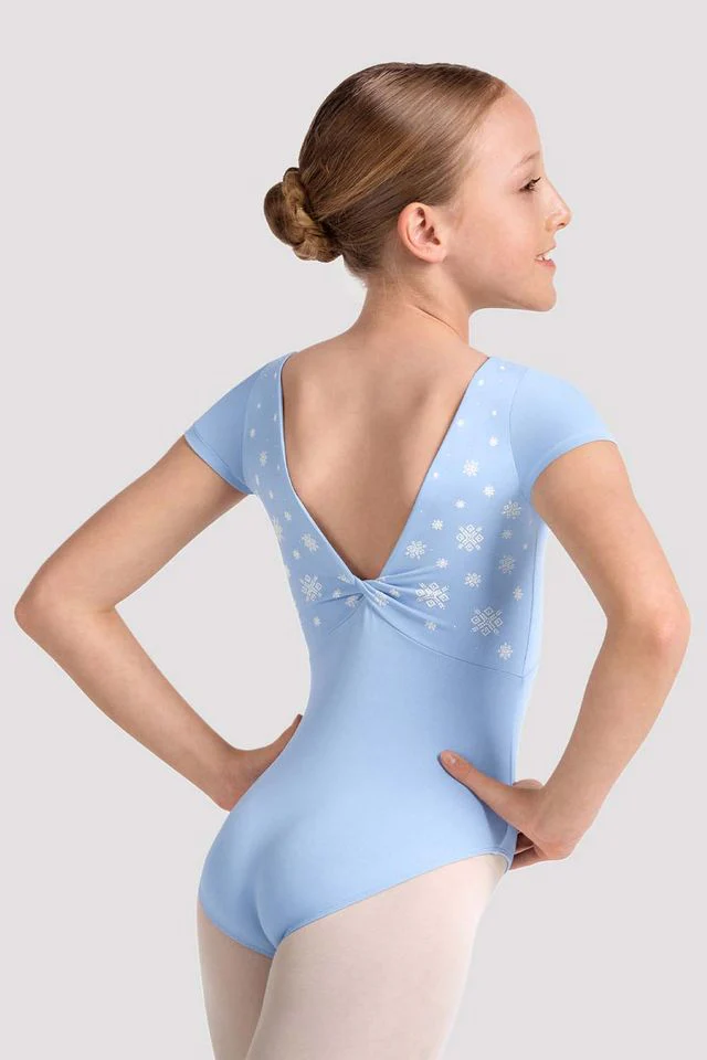 Girls Mirella Kaleidoscope Boat Neck Leotard