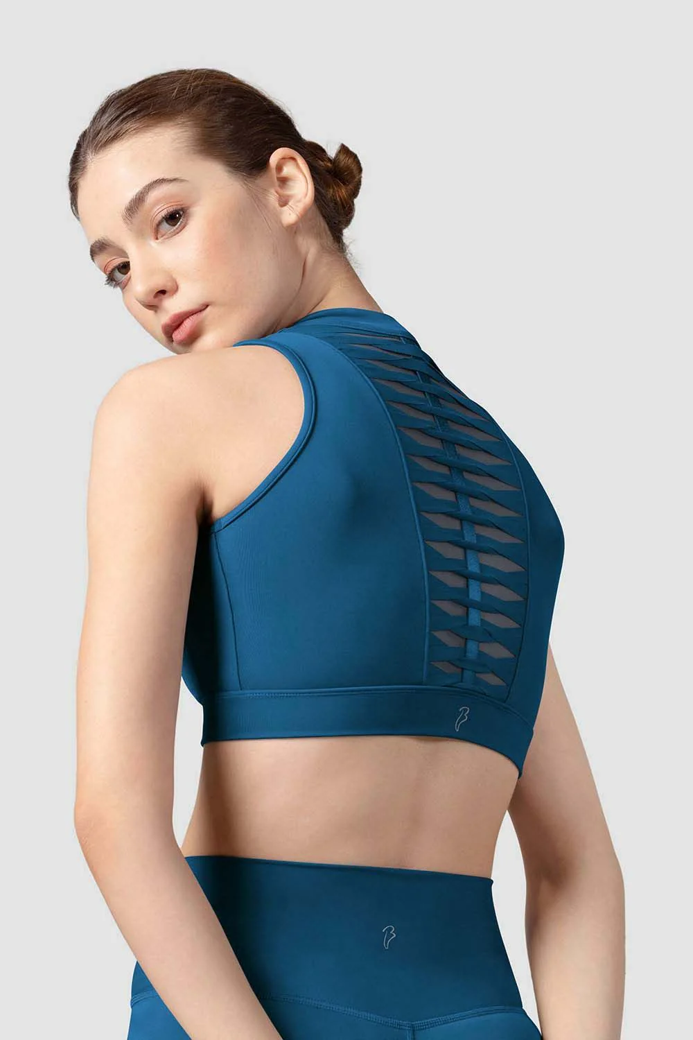 Ladies Alix Zip Front Crop Top