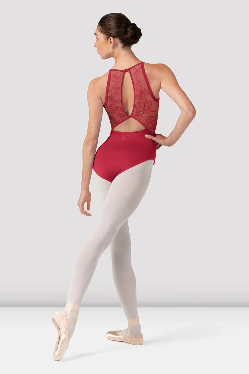Ladies Iris Floral Halterneck Leotard