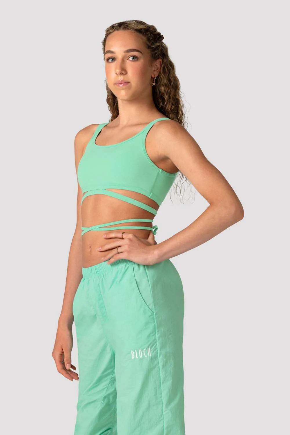 Girls Signature Tie Waist Crop Top