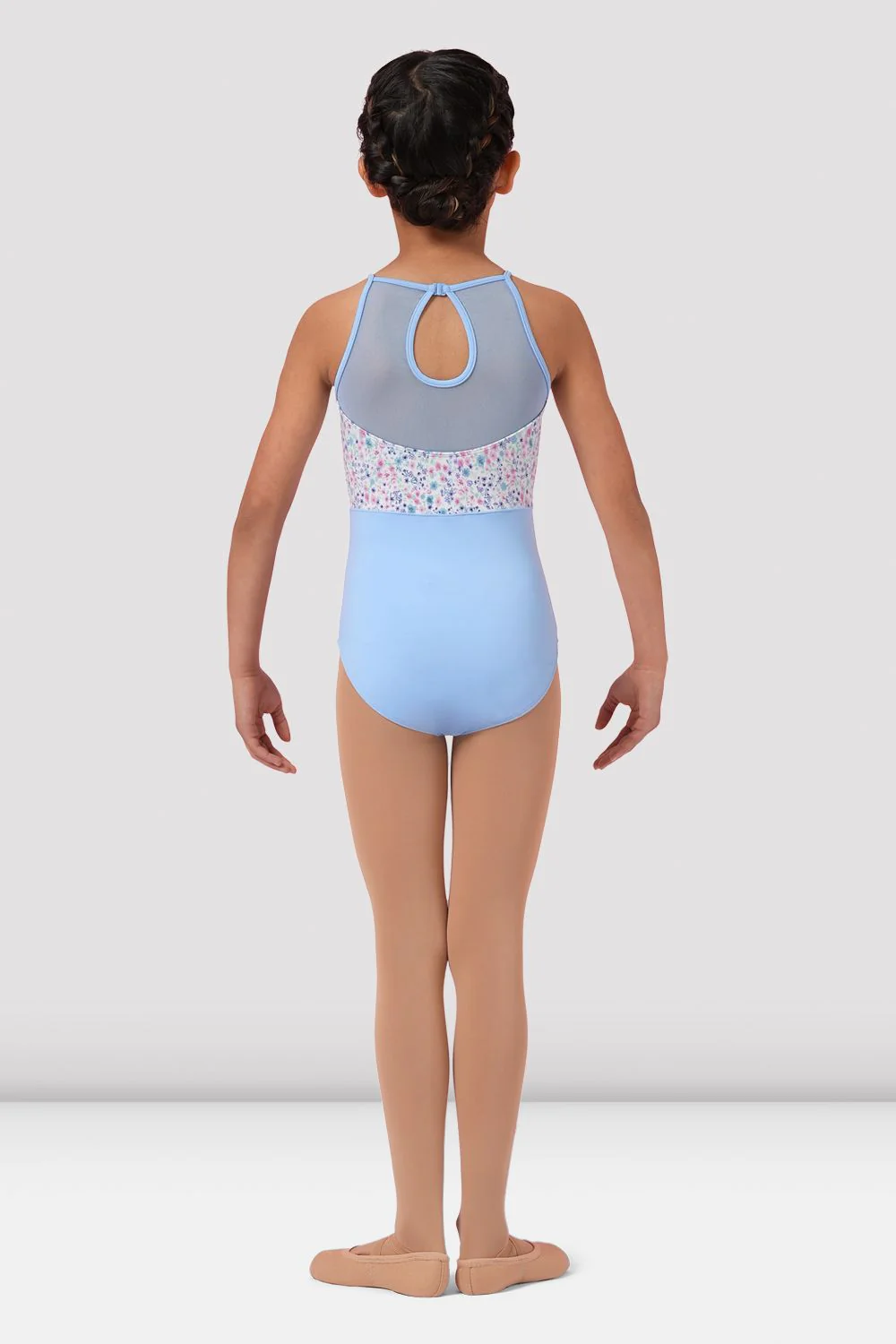 Girls Mirella Ditsy Floral Halterneck Leotard