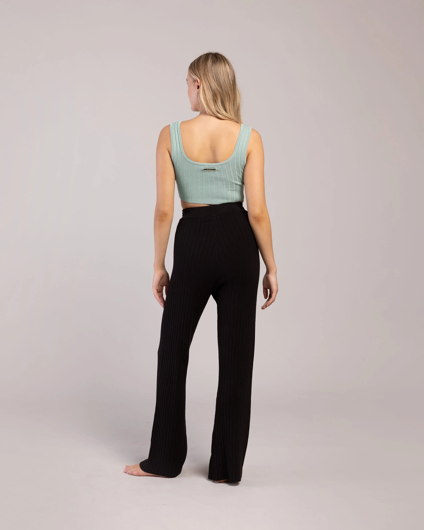 Rib Lounge Wide Leg Pant