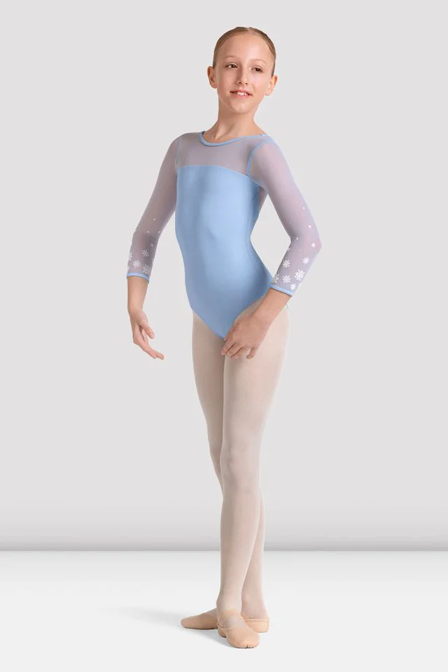 Girls Mirella Kaleidoscope 3/4 Sleeve Leotard