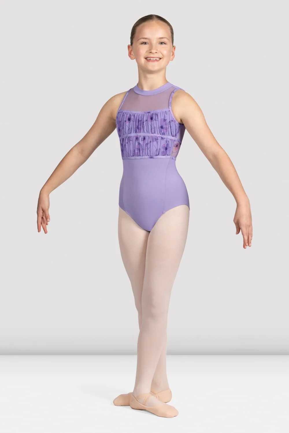 Girls Macie Floral Halterneck Leotard