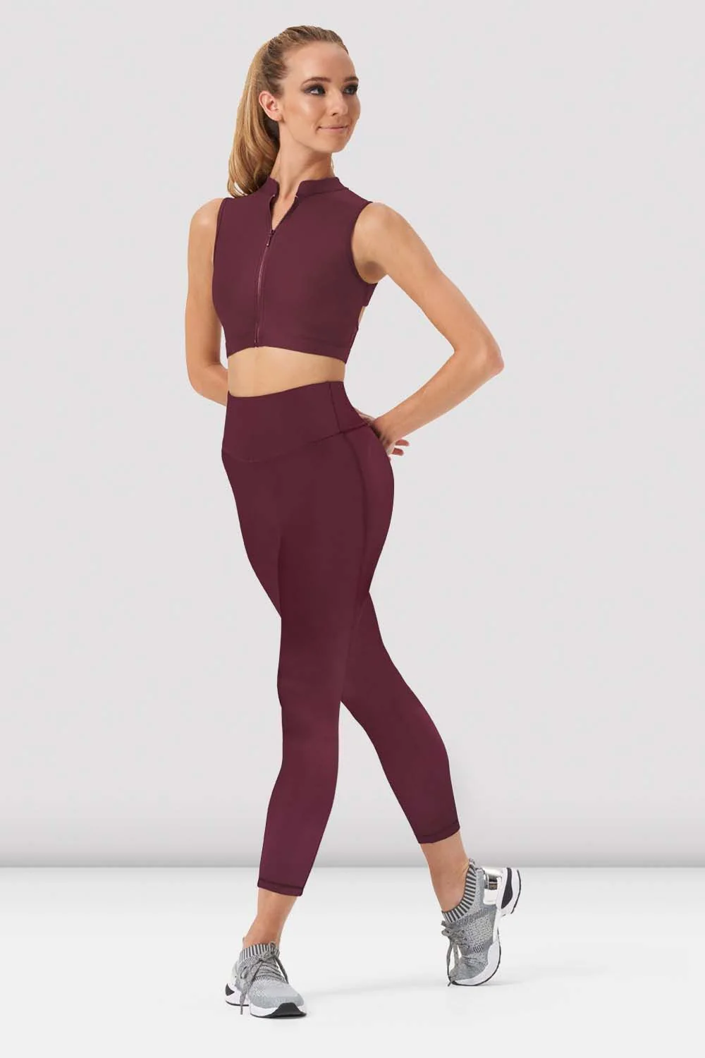 Ladies Zola Zip Front Crop Top