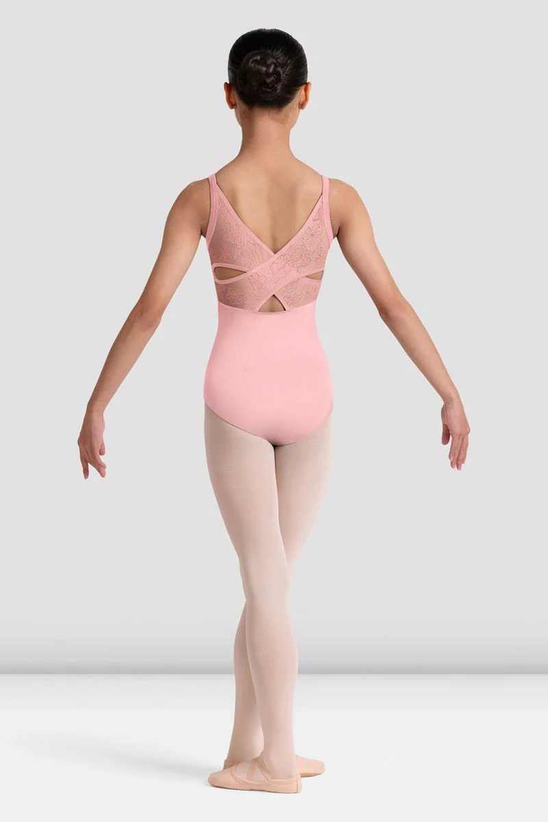 Girls Jazz Floral Cross Back Leotard