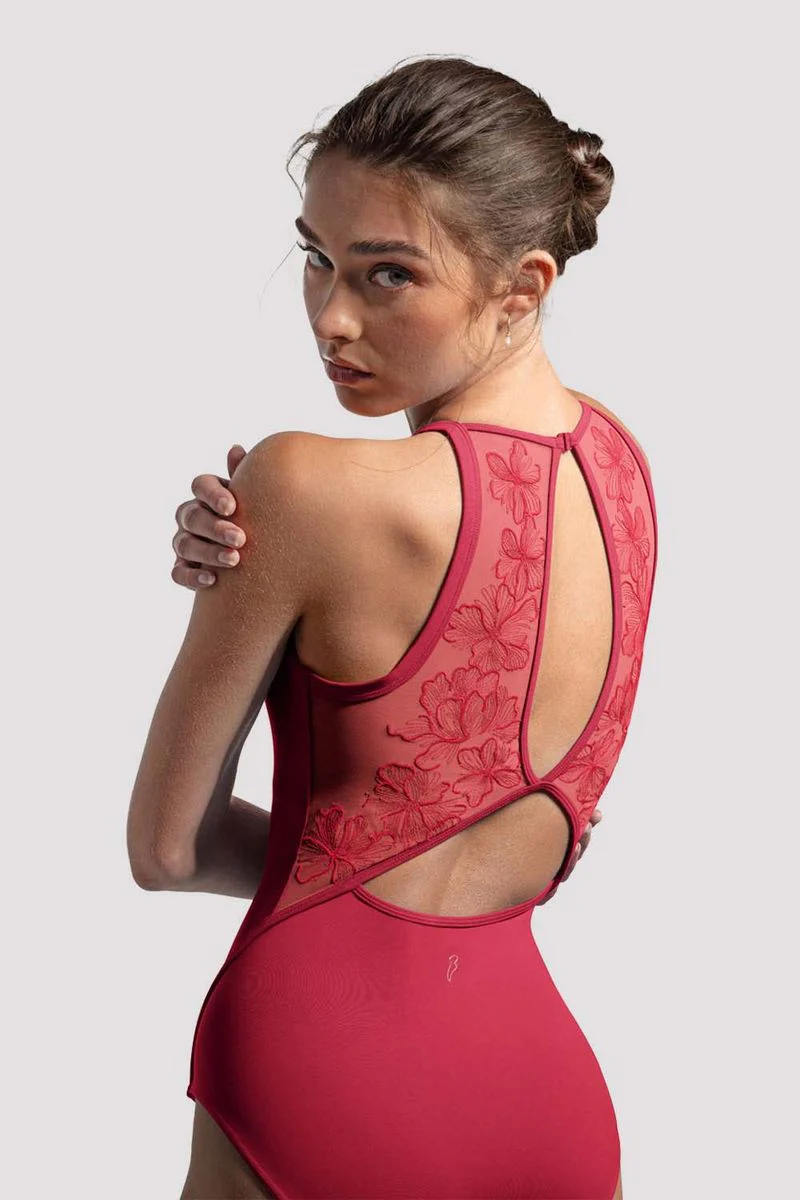 Ladies Iris Floral Halterneck Leotard
