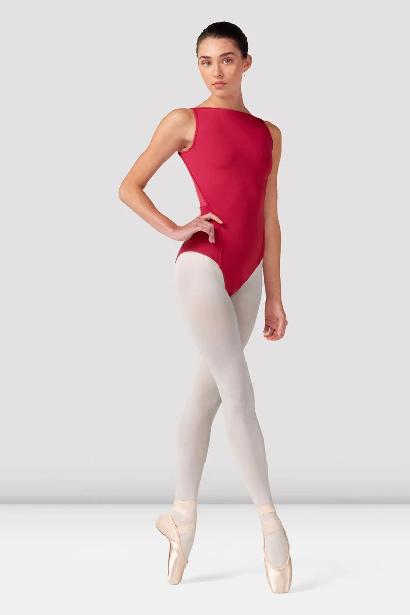 Ladies Emma Floral Boat Neck Leotard