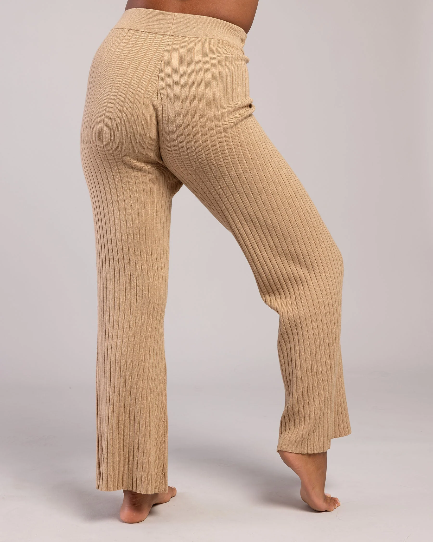 Rib Lounge Wide Leg Pant
