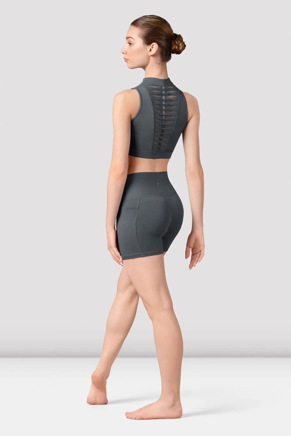 Ladies Alix Zip Front Crop Top