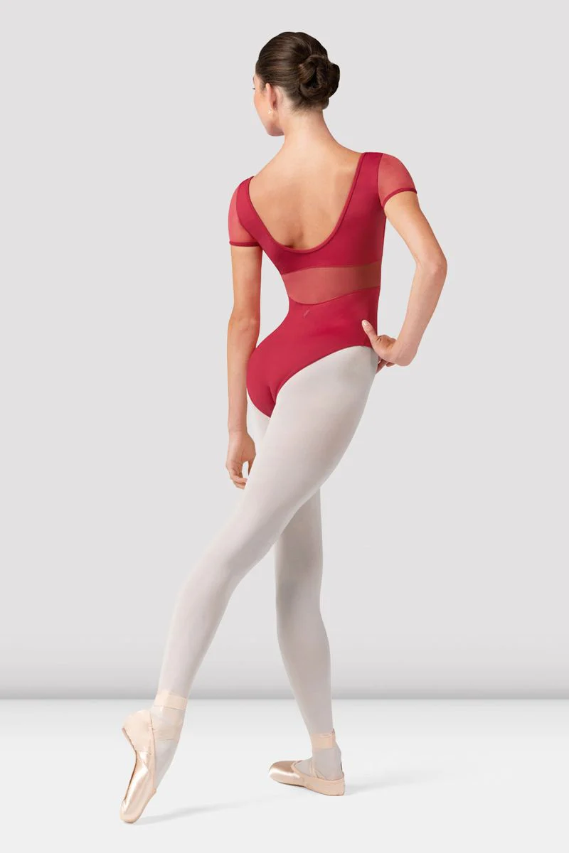 Ladies Olivia Floral Cap Sleeve Leotard