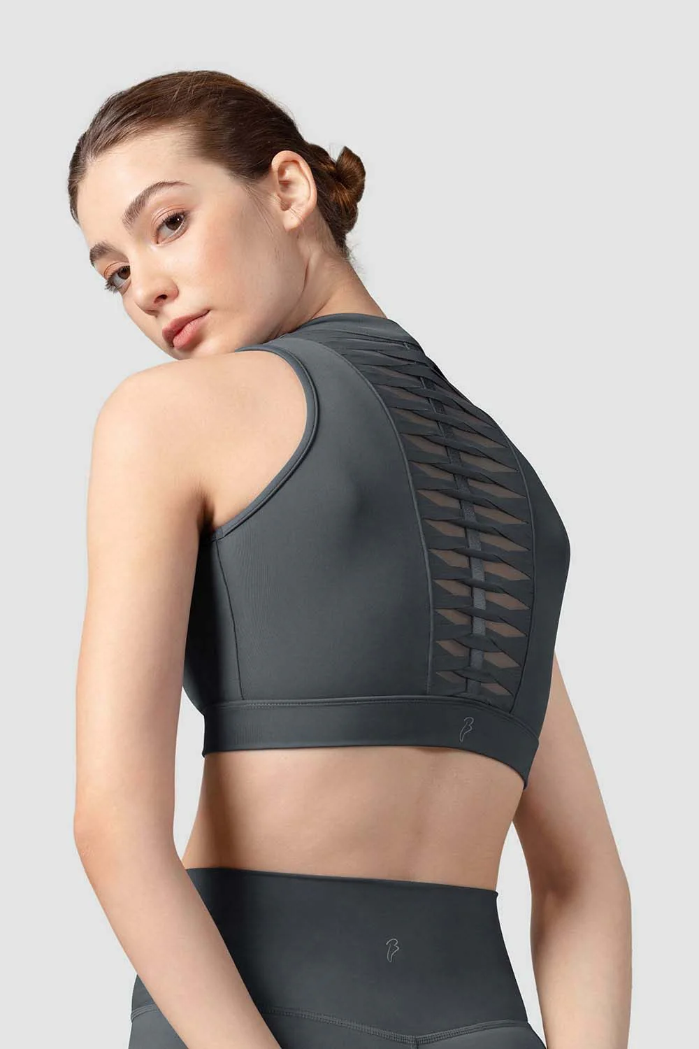 Ladies Alix Zip Front Crop Top