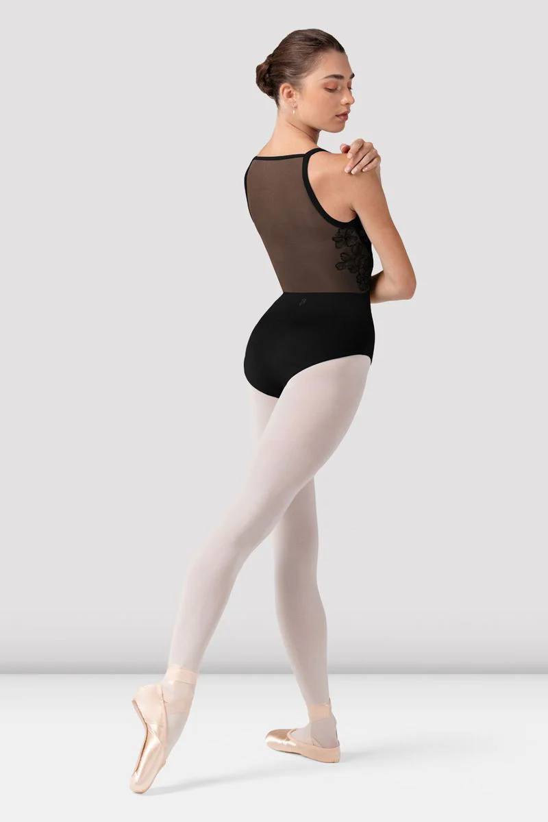 Ladies Mia Floral Mesh Back Leotard