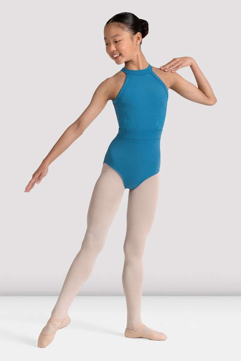 Girls Kiki Floral Halterneck Leotard