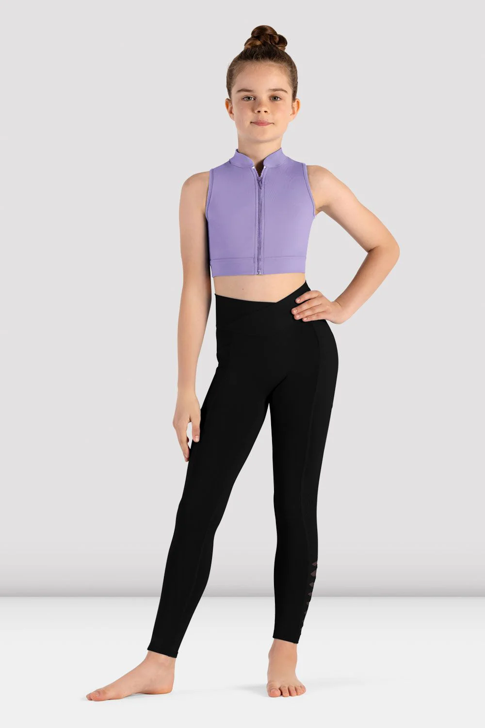 Girls Jacky Zip Front Crop Top