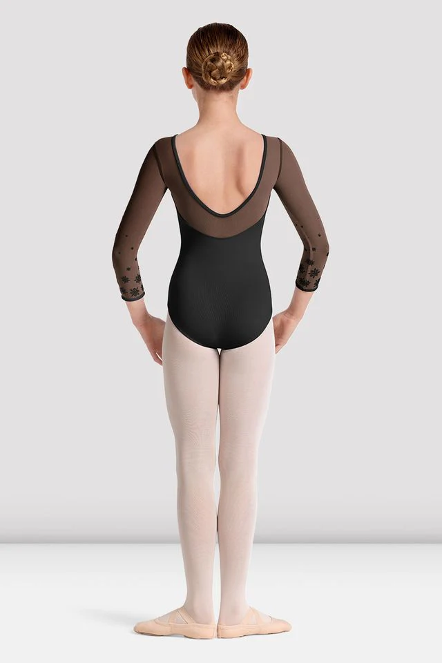 Girls Mirella Kaleidoscope 3/4 Sleeve Leotard