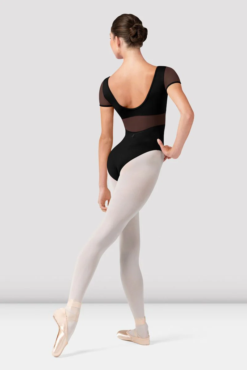 Ladies Olivia Floral Cap Sleeve Leotard
