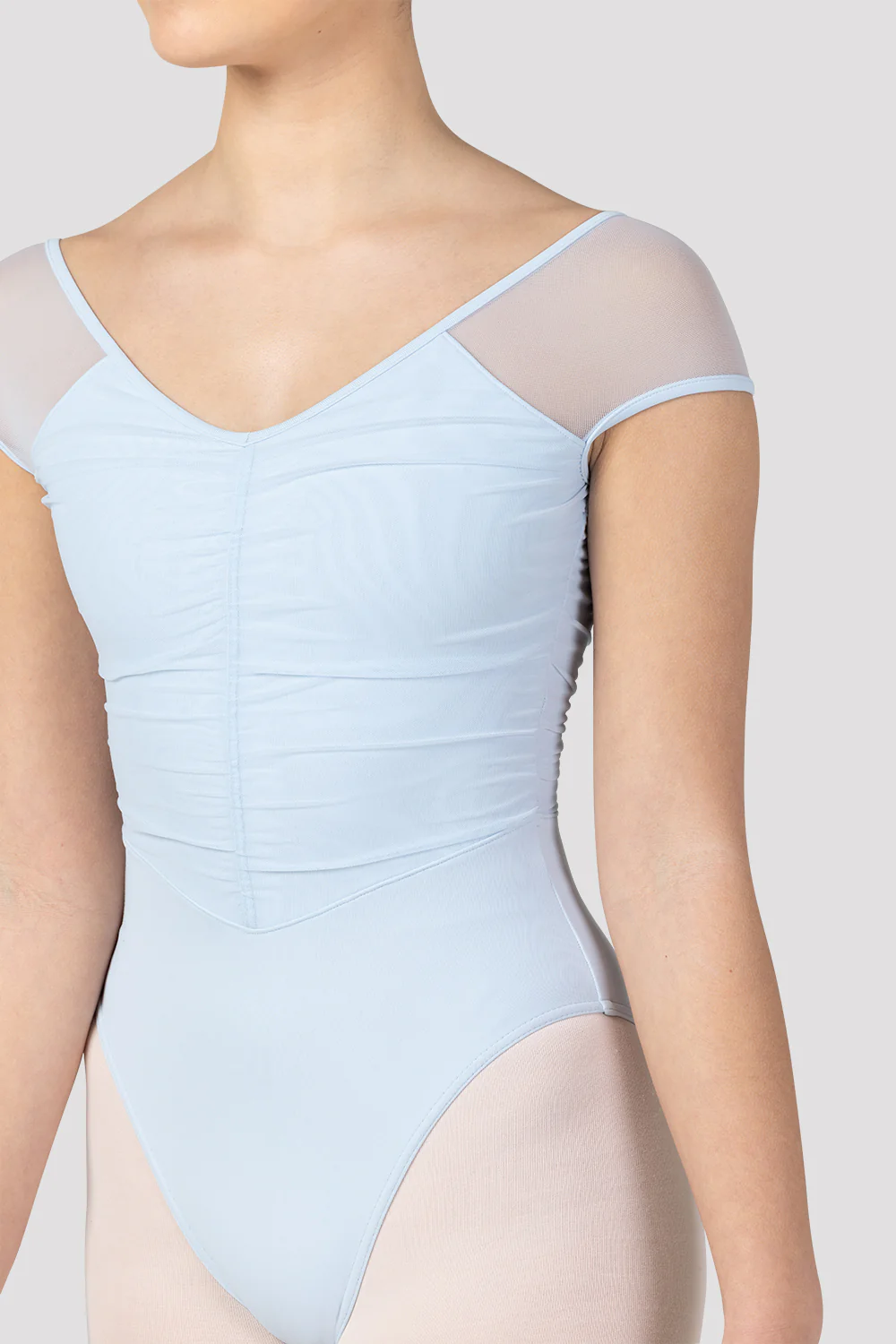 Ladies Flavia Ruched Bodice Cap Sleeve Leotard