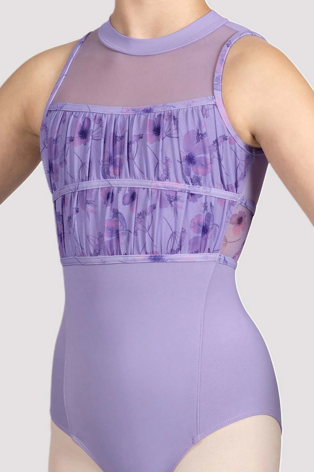 Girls Macie Floral Halterneck Leotard