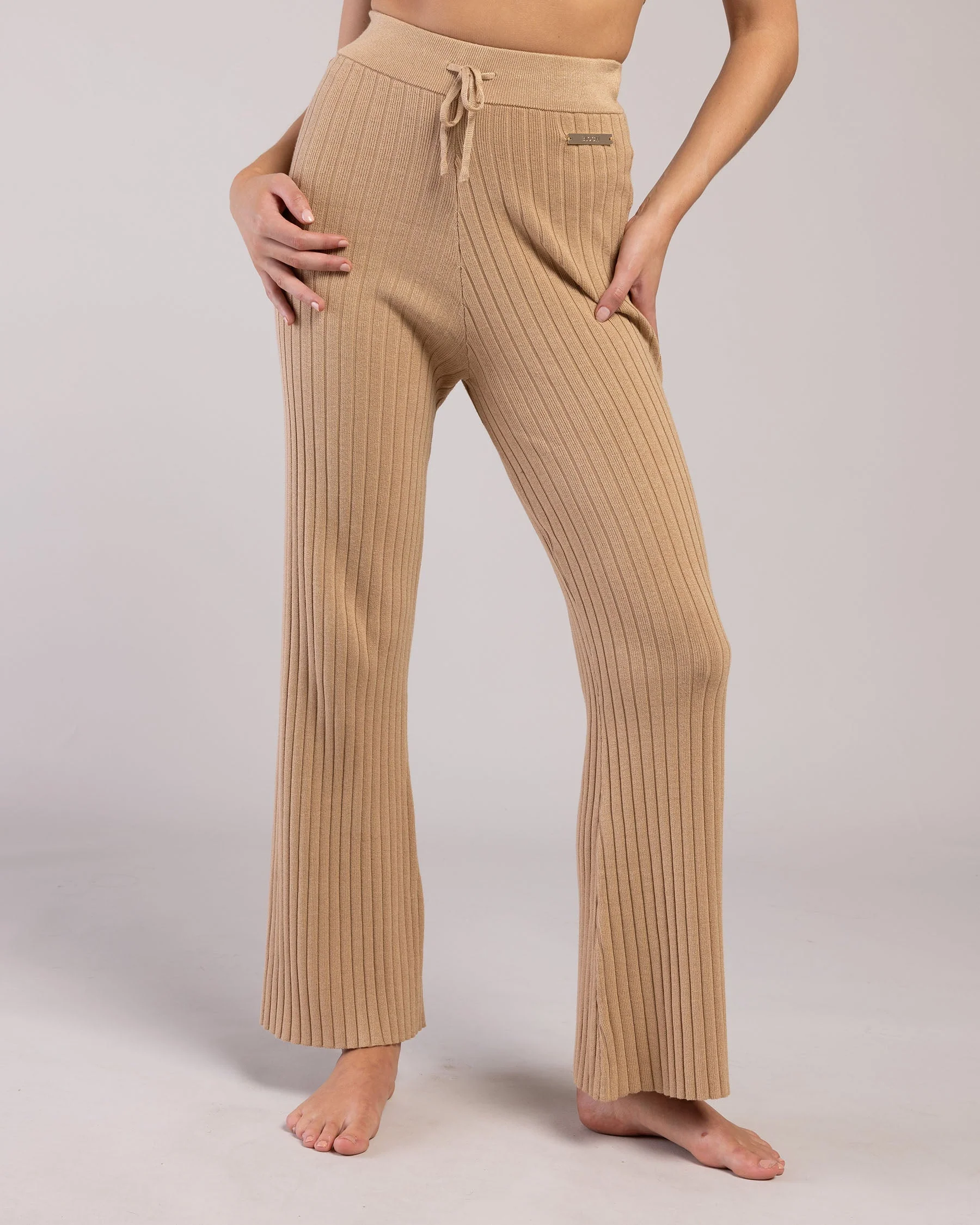 Rib Lounge Wide Leg Pant