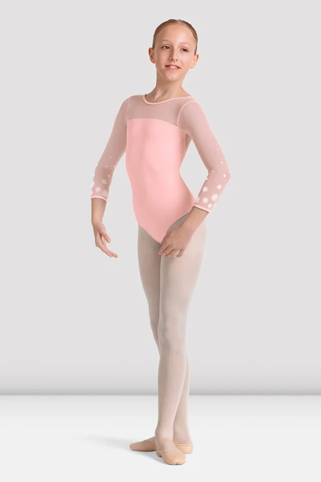 Girls Mirella Kaleidoscope 3/4 Sleeve Leotard