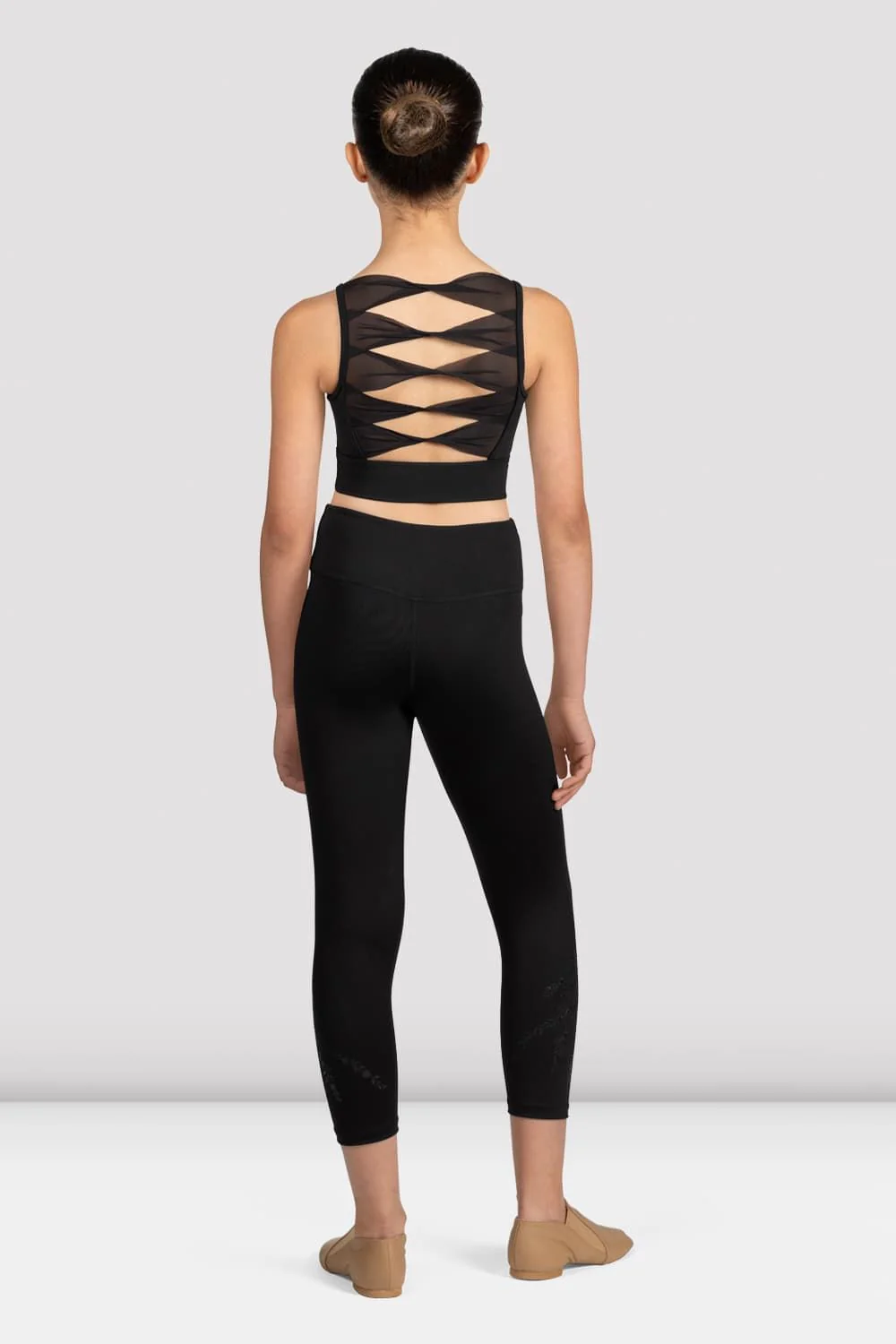 Girls Mirella Glow Girl Twist Back Crop Top