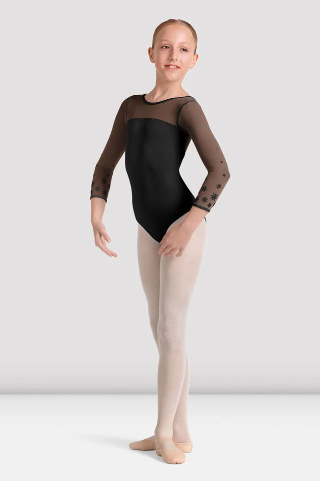 Girls Mirella Kaleidoscope 3/4 Sleeve Leotard