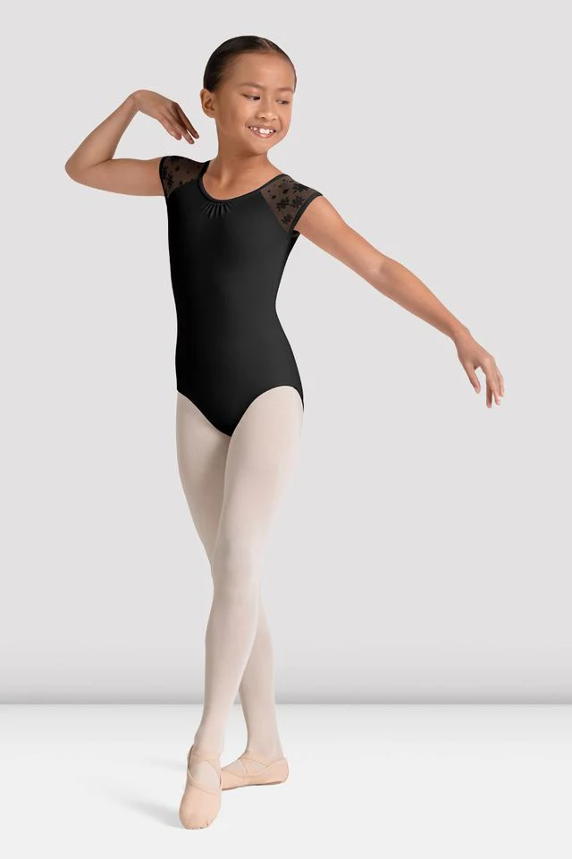 Girls Mirella Kaleidoscope Cap Sleeve Leotard