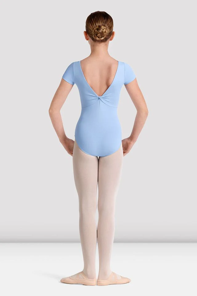 Girls Mirella Kaleidoscope Plain Boat Neck Leotard