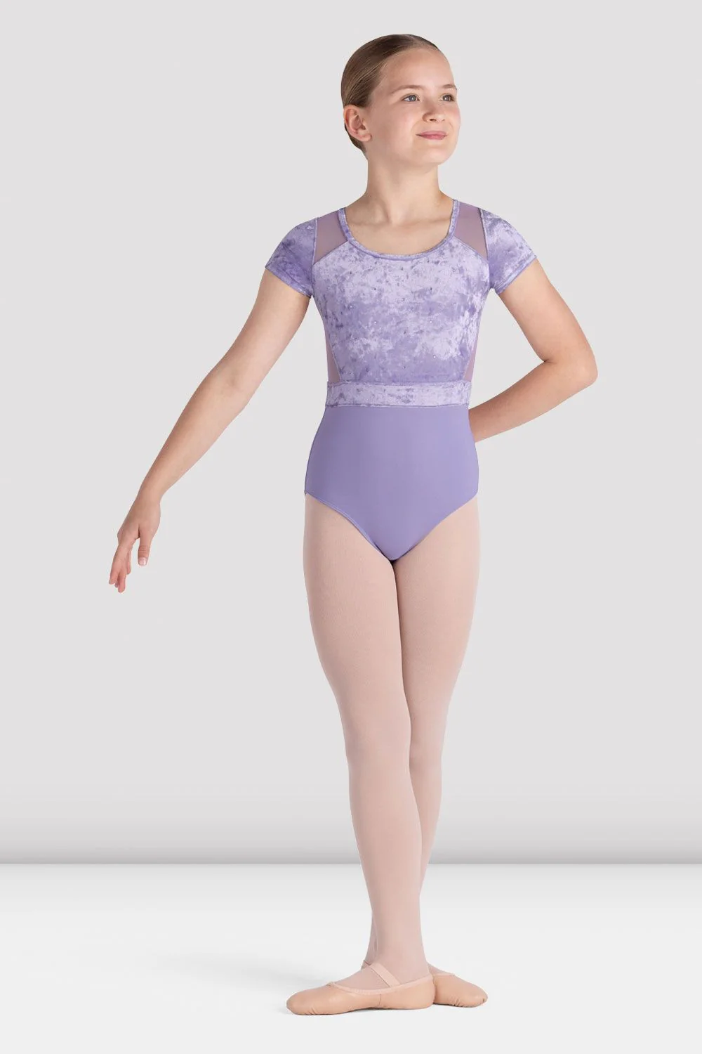 Girls Amelia Cap Sleeve Leotard