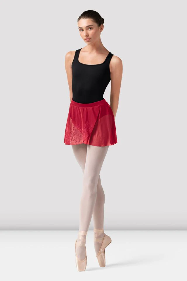 Ladies Zoe Floral Mesh Skirt