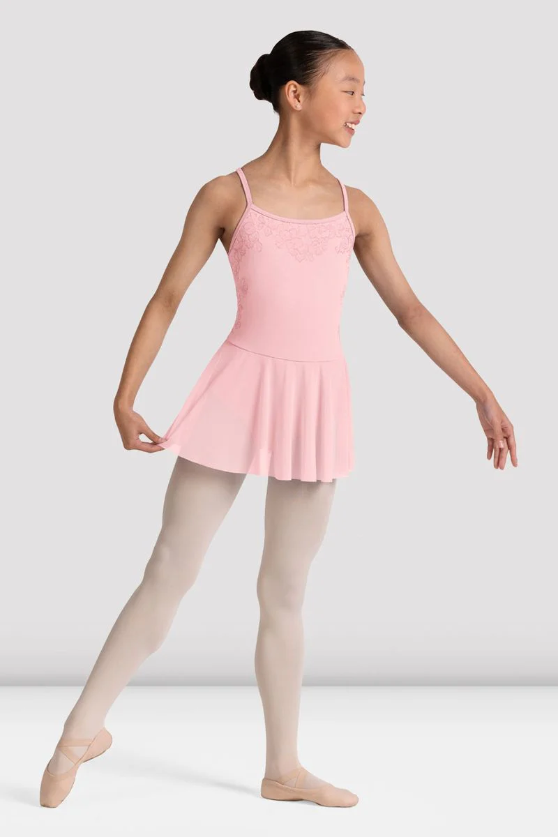 Girls Jesse Floral Skirted Camisole Leotard