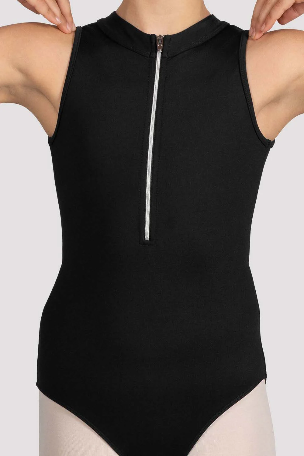 Girls Mirella Glow Girl Zip Front Leotard