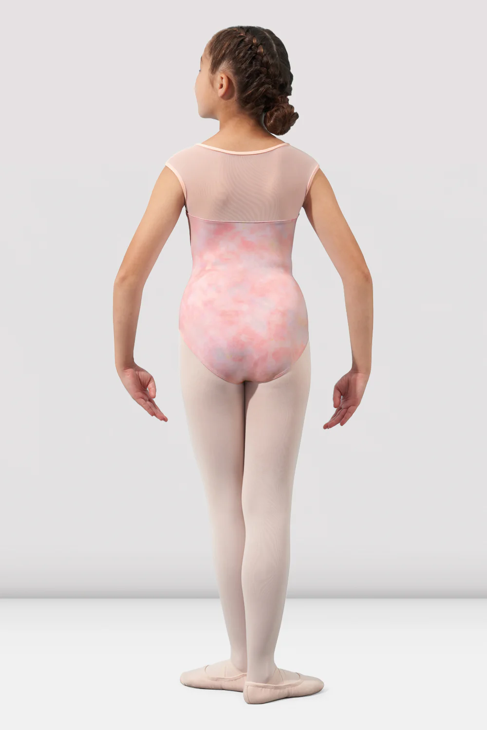 Girls Mirella Watercolor Cap Sleeve Leotard