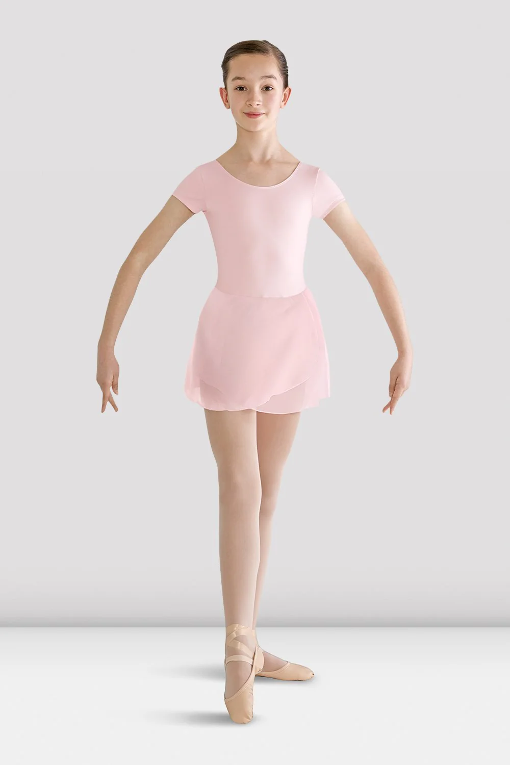 Girls Prisha Short Sleeve Skirted Leotard