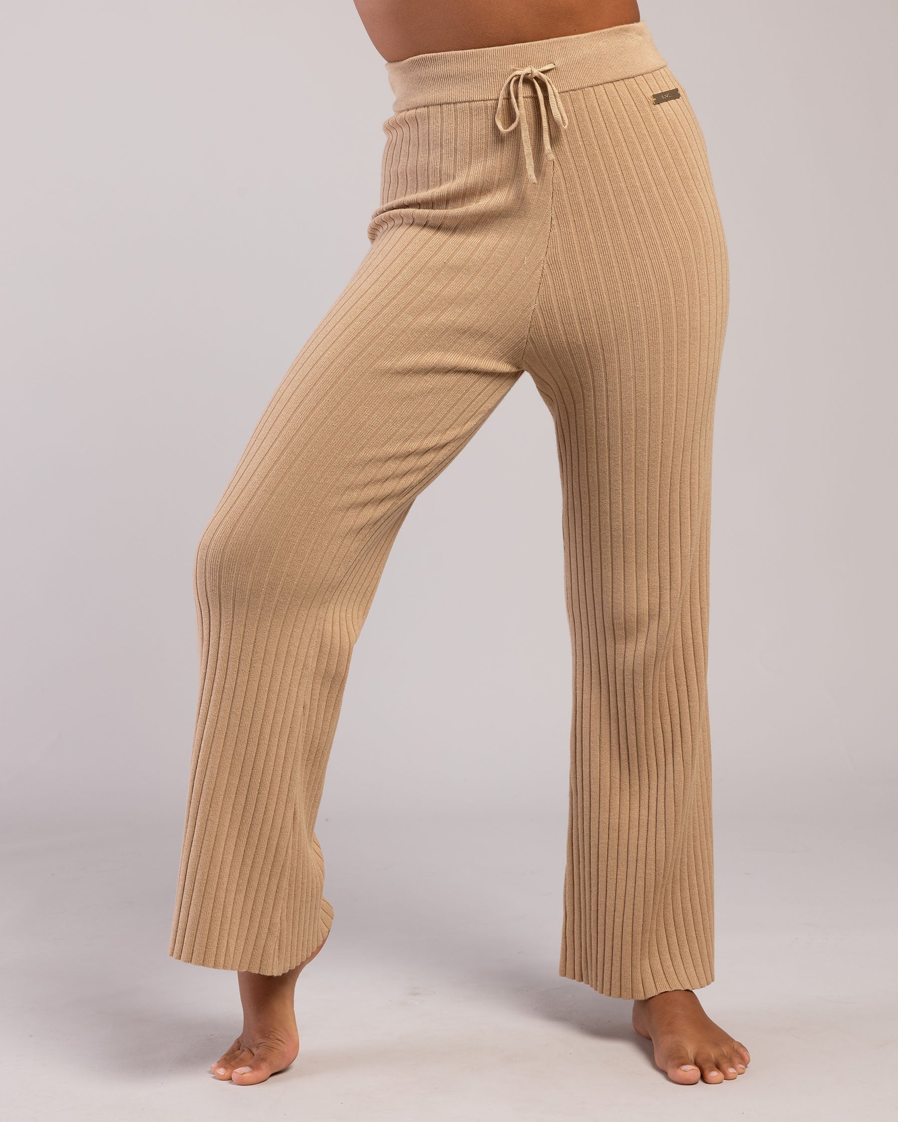 Rib Lounge Wide Leg Pant