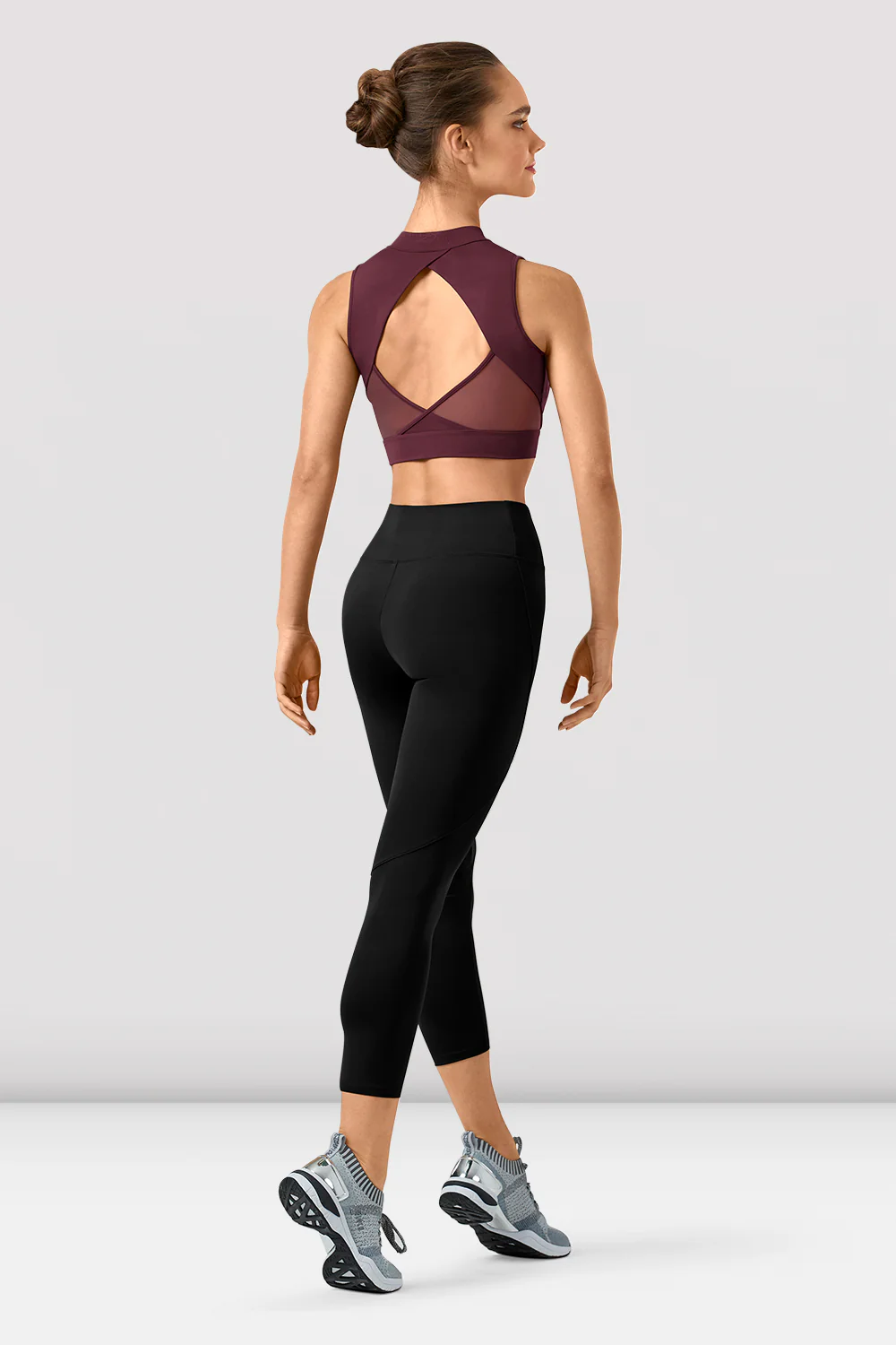 Ladies Rayna Mirage Print Zipper Crop Top